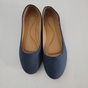 Katliu Women's Blue Ballet Flats Round Toe Size 11